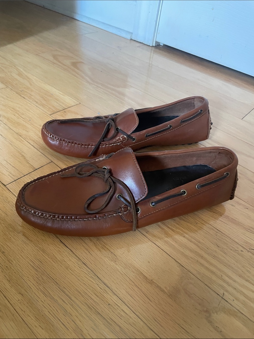Men's Cole Haan Nike air Brown Leather Driving Moccasins size 9